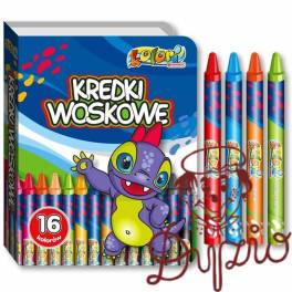 Kredki woskowe 16 kolorów w etui DINO TT8246 PENMATE Kredki woskowe 16 kolorów w etui DINO TT8246 PENMATE