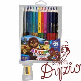 Kredki dwustronne okrągłe JUMBO 12/24 kolory + temperówka 312116003 ASTRINO Kredki dwustronne okrągłe JUMBO 12/24 kolory + temperówka 312116003 ASTRINO