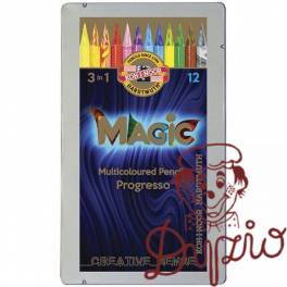 Kredki PROGRESSO MAGIC 12 kol. 8772 KOH-I-NOOR Kredki PROGRESSO MAGIC 12 kol. 8772 KOH-I-NOOR