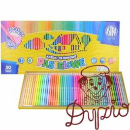 Kredki pastelowe okrągłe grafit XXL 4mm 50 kolorów 312121004 ASTRA Kredki pastelowe okrągłe grafit XXL 4mm 50 kolorów 312121004 ASTRA