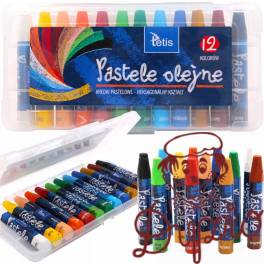 Kredki pastele olejne heksagonalne 12kol KT020-AB Kredki pastele olejne heksagonalne 12kol KT020-AB