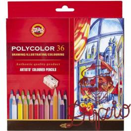 Kredki POLYCOLOR 36 kolorów 3835 KOH-I-NOOR Kredki POLYCOLOR 36 kolorów 3835 KOH-I-NOOR