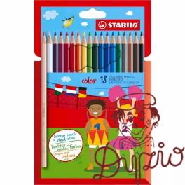 Kredki COLOR kpl 18 szt. pud. z zawieszką 1918/77-11 STABILO Kredki COLOR kpl 18 szt. pud. z zawieszką 1918/77-11 STABILO