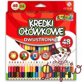Kredki ołówkowe trójkątne dwustronne 24/48 kolory TT7599 Kredki ołówkowe trójkątne dwustronne 24/48 kolory TT7599