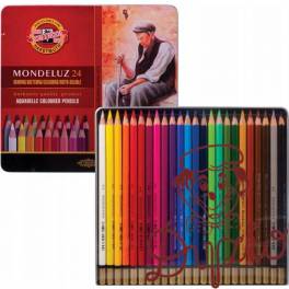 Kredki MONDELUZ 24 kol. opakowanie metalowe 3724 KOH-I-NOOR Kredki MONDELUZ 24 kol. opakowanie metalowe 3724 KOH-I-NOOR