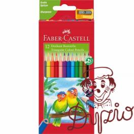 Kredki ECO COLOUR trójkątne 12 kol. + temperówka 120523 FABER-CASTELL Kredki ECO COLOUR trójkątne 12 kol. + temperówka 120523 FABER-CASTELL