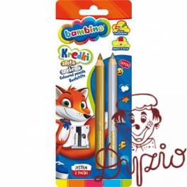 Kredki w drewnie BAMBINO złota i srebrna z glinki kaolinowej + temperówka blister St.Majewski Kredki w drewnie BAMBINO złota i srebrna z glinki kaolinowej + temperówka blister St.Majewski