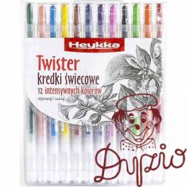 Kredki świecowe Twister 12szt. HEYKKA (610201) Kredki świecowe Twister 12szt. HEYKKA (610201)