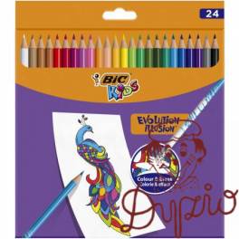 Kredki KIDS EVOLUTION ILLUSION ołówkowe pudełko 24kol. 9878691 BIC Kredki KIDS EVOLUTION ILLUSION ołówkowe pudełko 24kol. 9878691 BIC