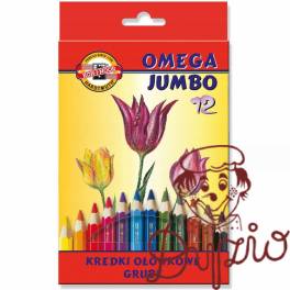 Kredki OMEGA JUMBO 12 kol. 3382 KOH-I-NOOR Kredki OMEGA JUMBO 12 kol. 3382 KOH-I-NOOR