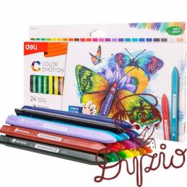 Kredki plastikowe trójkątne COLOR EMOTION 24 kolorów EC20020 DELI Kredki plastikowe trójkątne COLOR EMOTION 24 kolorów EC20020 DELI