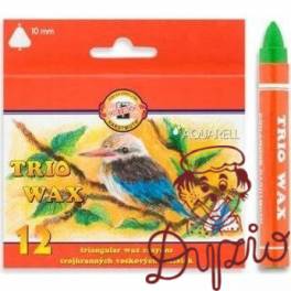 Kredki TRIO WAX JUMBO akwarel.12 kol. 8252/2 KOH-I-NOOR Kredki TRIO WAX JUMBO akwarel.12 kol. 8252/2 KOH-I-NOOR