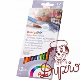 Kredki akwarelowe PENTEL 12 kolorów CB9-12 Kredki akwarelowe PENTEL 12 kolorów CB9-12