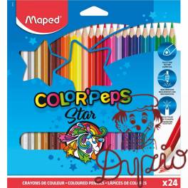 Kredki trójkątne MAPED COLORPEPS 24kolorów 183224