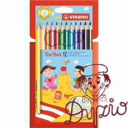 Kredki trójkątne STABILO Trio grube etui 12kolorów 203/12-01 Kredki trójkątne STABILO Trio grube etui 12kolorów 203/12-01