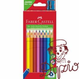 Kredki trójkątne JUMBO 20 kolorów + temp opak. kartonowe 116520 Farber-Castell Kredki trójkątne JUMBO 20 kolorów + temp opak. kartonowe 116520 Farber-Castell