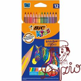 Kredki Eco Evolution Stripes 12kolorów 82902910 BIC Kredki Eco Evolution Stripes 12kolorów 82902910 BIC