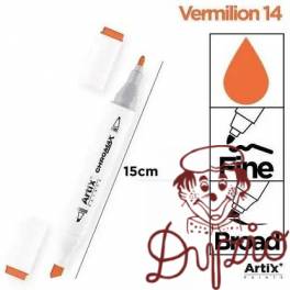 Marker alkoholowy dwustronny VERMILION PP915-14 ARTIX Marker alkoholowy dwustronny VERMILION PP915-14 ARTIX