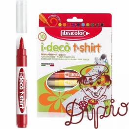 Mazaki I-DECO T-Shirt 10 kolorów FIBRACOLOR Mazaki I-DECO T-Shirt 10 kolorów FIBRACOLOR