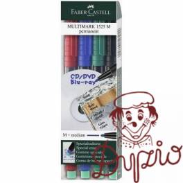Foliopis z gumką M 1.0mm komplet 4kolory 152504 FABER CASTELL Foliopis z gumką M 1.0mm komplet 4kolory 152504 FABER CASTELL