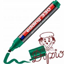 Marker permanentny 330-4 zielony EDDING końcowka ścięta Marker permanentny 330-4 zielony EDDING końcowka ścięta