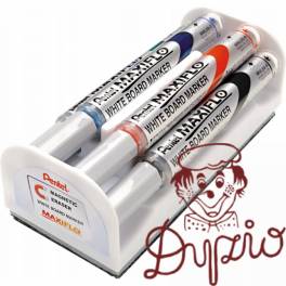 Marker do tablic PENTEL MAXIFLO komplet 4szt z gąbką MWL5S-4N Marker do tablic PENTEL MAXIFLO komplet 4szt z gąbką MWL5S-4N