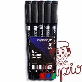 Foliopis 0,4mm FS-4/AABCD komplet 5 sztuk 4 kolory w etui 436-528EKO RYSTOR Foliopis 0,4mm FS-4/AABCD komplet 5 sztuk 4 kolory w etui 436-528EKO RYSTOR