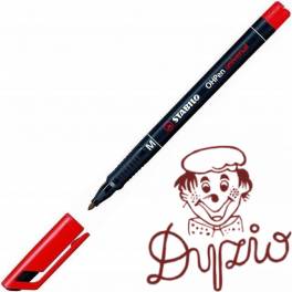 Foliopis STABILO OHPen M niezmywalny 1.0mm czerwony 843/40 Foliopis STABILO OHPen M niezmywalny 1.0mm czerwony 843/40