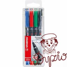 Foliopis STABILO OHPen S niezmywalny 0.4mm 4sztuki.w etui 841/4 Foliopis STABILO OHPen S niezmywalny 0.4mm 4sztuki.w etui 841/4