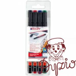 Markery niezmywalne do folii 4 kol. 0,6mm 141F/4S ED EDDING