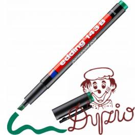 Marker niezmywalny do folii 1-3mm zielony 143B/004/ZI ED EDDING Marker niezmywalny do folii 1-3mm zielony 143B/004/ZI ED EDDING