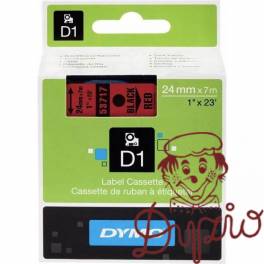 Taśma DYMO D1 24mm/7m czar/cze 53717 S0720970 Taśma DYMO D1 24mm/7m czar/cze 53717 S0720970