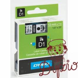 Taśma DYMO D1 12mm czarny/przezroczysta 45010 S0720500