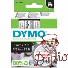 Taśma 9mm/7m czarny /przez. 40910 DYMO S0720670 Taśma 9mm/7m czarny /przez. 40910 DYMO S0720670
