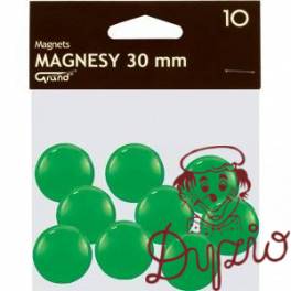 Magnesy 30mm GRAND zielone (10szt.) 130-1697 GRAND Magnesy 30mm GRAND zielone (10szt.) 130-1697 GRAND