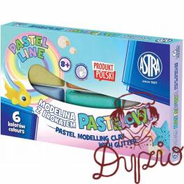 Modelina pastelowa z brokatem 6 kolorów 304118001 ASTRA Modelina pastelowa z brokatem 6 kolorów 304118001 ASTRA