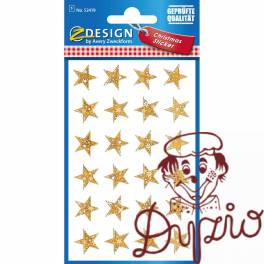Naklejki Z-Design foliowe - złote gwiazdki 52419 AVERY ZWECKFORM