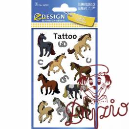 Naklejki tatuaże dla dzieci KONIE 56769 Z-DESIGN KIDS TATTOO AVERY ZWECKFORM Naklejki tatuaże dla dzieci KONIE 56769 Z-DESIGN KIDS TATTOO AVERY ZWECKFORM