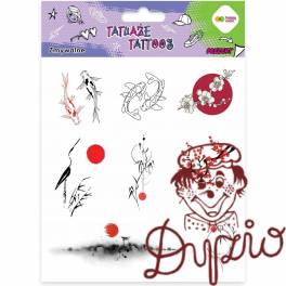 Naklejki TATUAŻE zmywalne JAPANESE 150x200mm HA 4261 1520-UR02 Happy Color