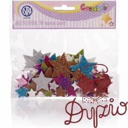 Naklejki dekoracyjne-brokatowe gwiazdki 335117010 ASTRA Naklejki dekoracyjne-brokatowe gwiazdki 335117010 ASTRA