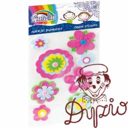 Naklejki piankowe GR-NP290 kwiaty 8szt. 170-2388 FIOERLLO Naklejki piankowe GR-NP290 kwiaty 8szt. 170-2388 FIOERLLO