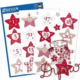 Naklejki Z-Design świąteczne - gwiazdy adwentowe 52890 AVERY ZWECKFORM