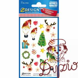 Naklejki papierowe z tłoczeniami - świąteczne motywy Z-Design 54126 AVERY ZWECKFORM Naklejki papierowe z tłoczeniami - świąteczne motywy Z-Design 54126 AVERY ZWECKFORM