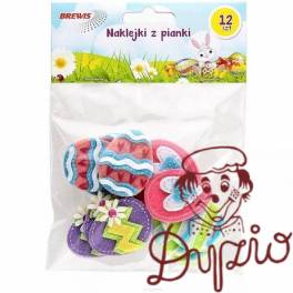Naklejki z pianki z filcu mix jajka WIELKANOC PVE15 (12SZT.) Naklejki z pianki z filcu mix jajka WIELKANOC PVE15 (12SZT.)