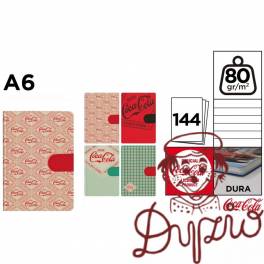 Notatnik A6 144k linia emblematy COCA-COLA mix wzorów CC022 MP Poland Notatnik A6 144k linia emblematy COCA-COLA mix wzorów CC022 MP Poland