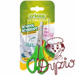 Nożyczki szkolnez linijką 13,5cm CRICCO Nożyczki szkolnez linijką 13,5cm CRICCO