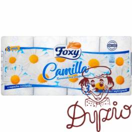 Papier toaletowy FOXY (8 rolek) CAMILLA rumiankowy 3 warstwy Papier toaletowy FOXY (8 rolek) CAMILLA rumiankowy 3 warstwy