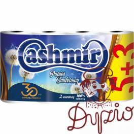 Papier toaletowy CASHMIR (5+3 rolki) 2-warstwy biały Papier toaletowy CASHMIR (5+3 rolki) 2-warstwy biały