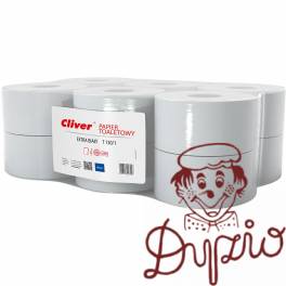 Papier toaletowy biały 130/1 (12 sztuk) 6057 1-warstwowy makulatura LAMIX CLIVER