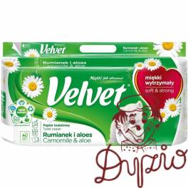 Papier toaletowy VELVET (8 rolek) 3 warstwy zapach RUMIANEK